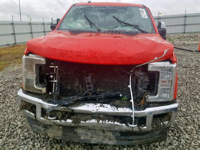 1FT7W2BT3HED05667 - 2017 FORD F250 SUPER RED photo 9