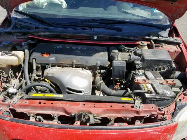 JTKDE177750051815 - 2005 TOYOTA SCION TC წითელი ფოტო 7