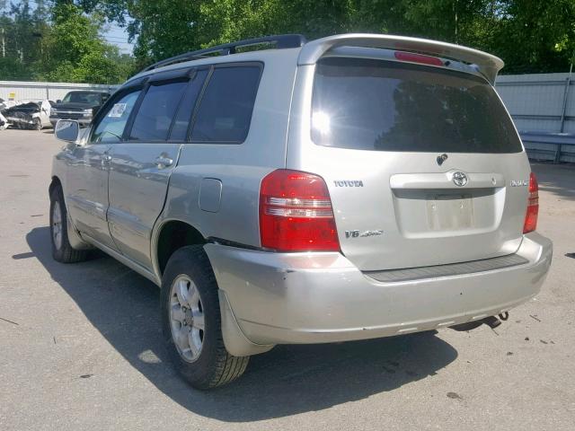 JTEHF21A930108122 - 2003 TOYOTA HIGHLANDER SILVER photo 3