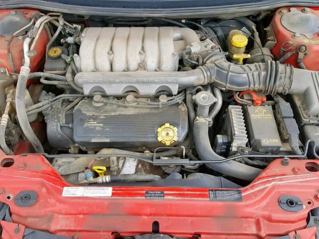 3C3EL55H6VT518265 - 1997 CHRYSLER SEBRING JX RED photo 7