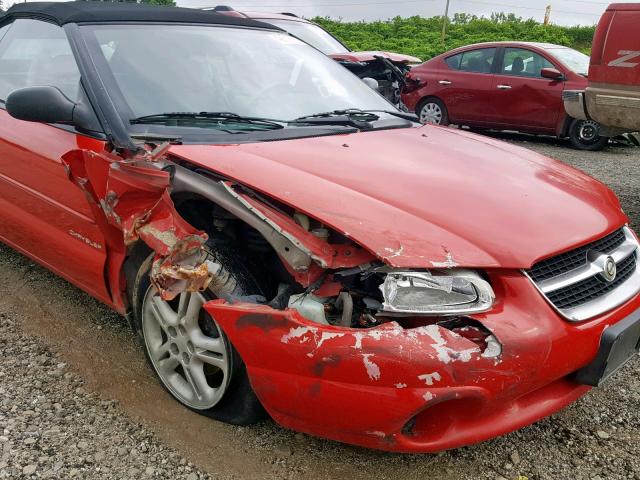 3C3EL55H6VT518265 - 1997 CHRYSLER SEBRING JX RED photo 9