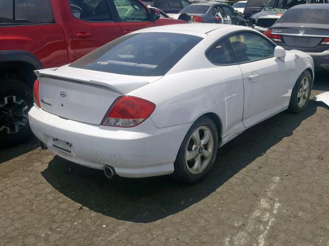 KMHHM65D66U220701 - 2006 HYUNDAI TIBURON GS WHITE photo 4