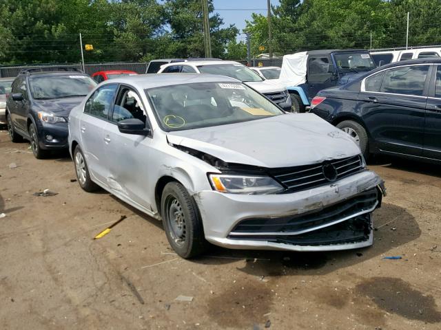 3VW2K7AJ6FM324317 - 2015 VOLKSWAGEN JETTA BASE SILVER photo 1
