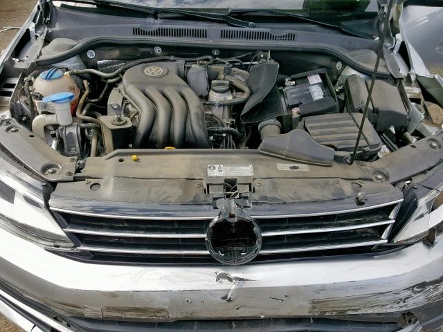 3VW2K7AJ6FM324317 - 2015 VOLKSWAGEN JETTA BASE SILVER photo 7