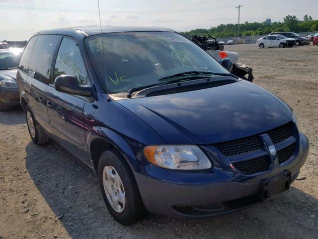 1D4GP25323B140443 - 2003 DODGE CARAVAN SE BLUE photo 1