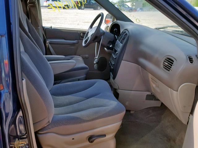 1D4GP25323B140443 - 2003 DODGE CARAVAN SE BLUE photo 5