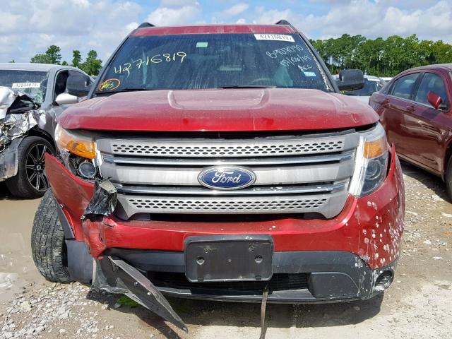 1FMHK7B86CGA16770 - 2012 FORD EXPLORER RED photo 9