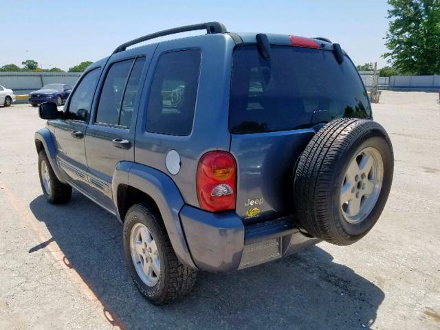 1J4GK58K12W183463 - 2002 JEEP LIBERTY LI TEAL photo 3