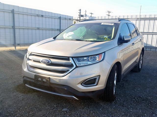 2FMPK3J98JBB58458 - 2018 FORD EDGE SEL GOLD photo 2