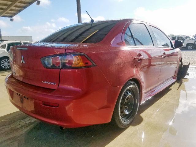 JA32U2FU8FU008740 - 2015 MITSUBISHI LANCER ES RED photo 4