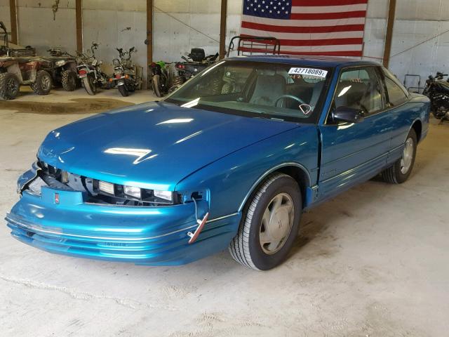 1G3WH14T3ND339395 - 1992 OLDSMOBILE CUTLASS SU TEAL photo 2