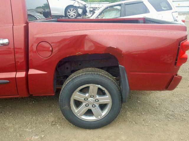 1D7HW48P37S267423 - 2007 DODGE DAKOTA QUA RED photo 9