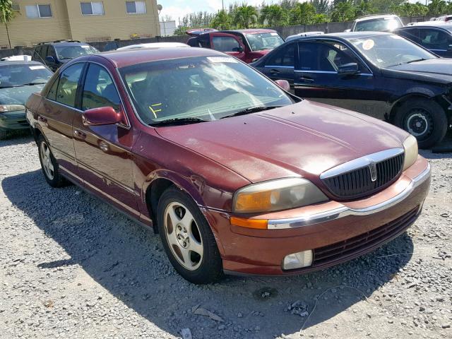1LNHM86S6YY921212 - 2000 LINCOLN LS წითელი ფოტო 1