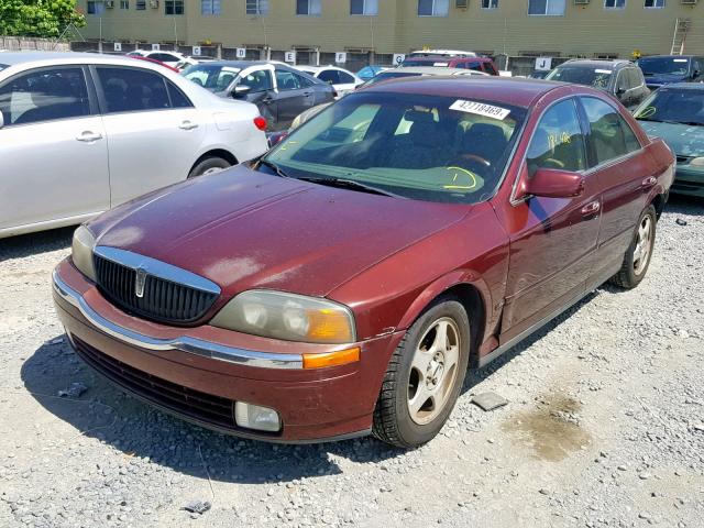 1LNHM86S6YY921212 - 2000 LINCOLN LS წითელი ფოტო 2