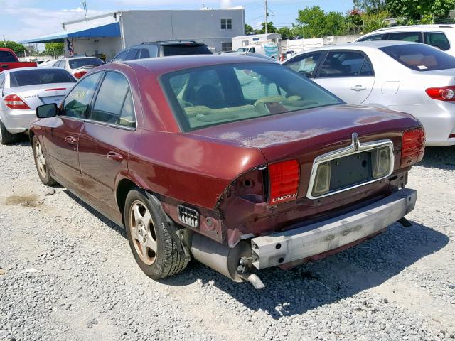 1LNHM86S6YY921212 - 2000 LINCOLN LS წითელი ფოტო 3