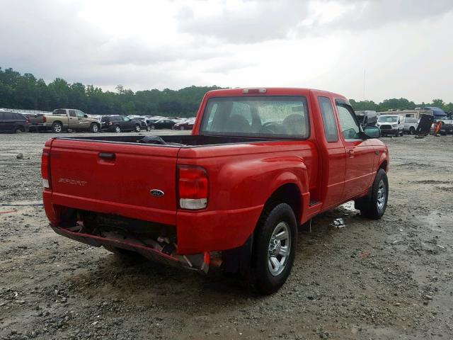 1FTYR14V3YTA85575 - 2000 FORD RANGER SUP RED photo 4