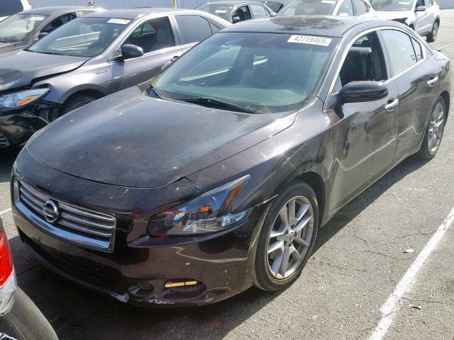 1N4AA5AP9EC430373 - 2014 NISSAN MAXIMA S BURGUNDY photo 2