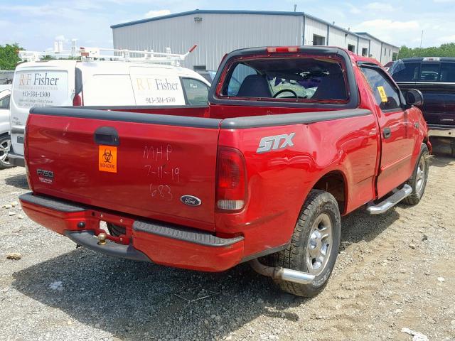 2FTRF17224CA39772 - 2004 FORD F-150 HERI RED photo 4