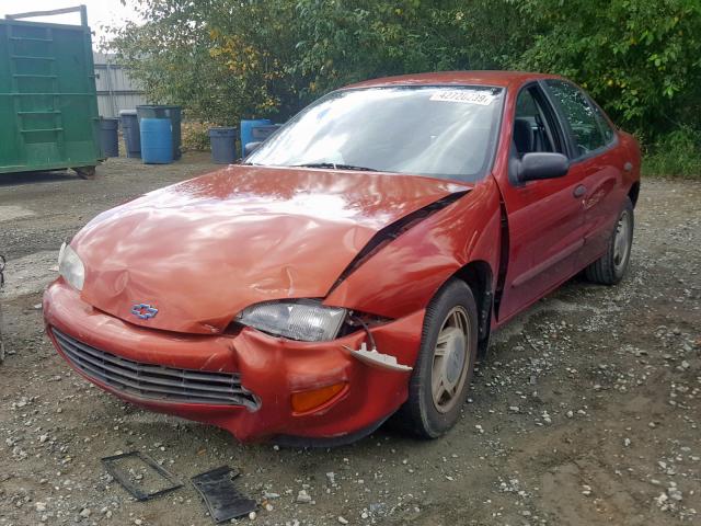 1G1JF52T0T7224395 - 1996 CHEVROLET CAVALIER L RED photo 2