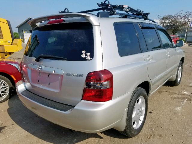 JTEEP21A960185450 - 2006 TOYOTA HIGHLANDER SILVER photo 4