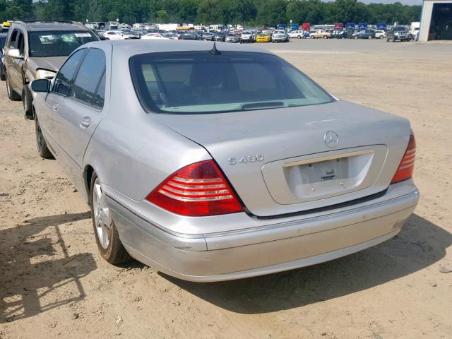 WDBNG70J94A389898 - 2004 MERCEDES-BENZ S 430 SILVER photo 3