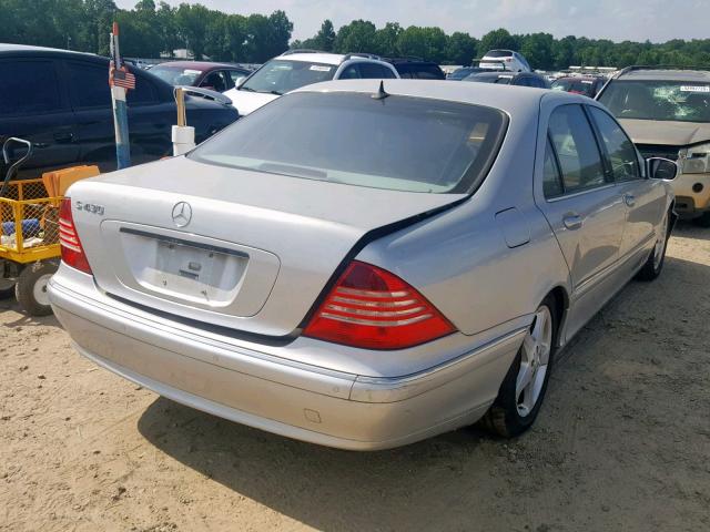 WDBNG70J94A389898 - 2004 MERCEDES-BENZ S 430 SILVER photo 4