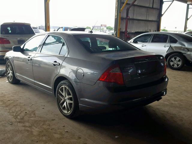 3FAHP0JA2CR285588 - 2012 FORD FUSION SEL GRAY photo 3