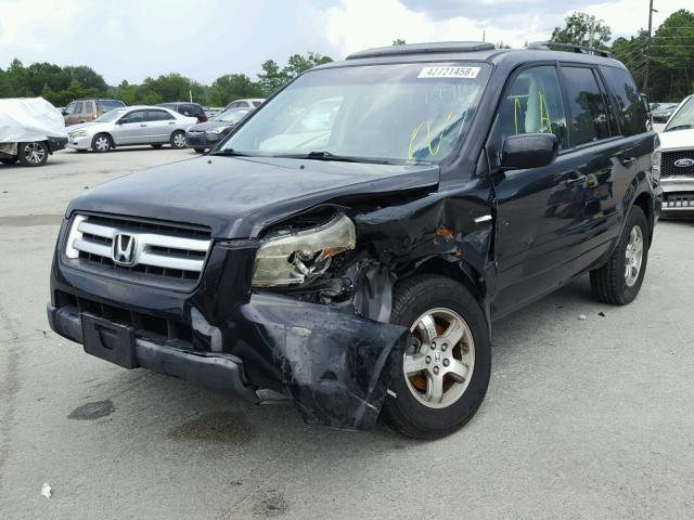 5FNYF28378B014910 - 2008 HONDA PILOT SE BLACK photo 2