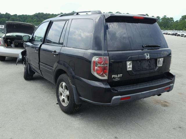 5FNYF28378B014910 - 2008 HONDA PILOT SE BLACK photo 3