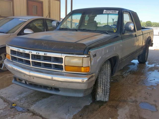 1B7GL23Y0SS360279 - 1995 DODGE DAKOTA TWO TONE photo 2