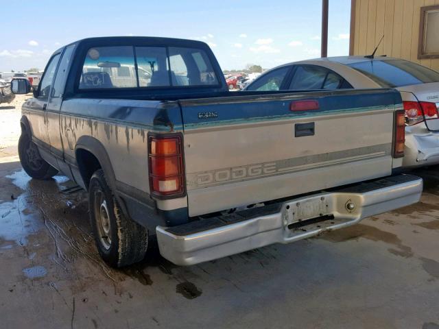 1B7GL23Y0SS360279 - 1995 DODGE DAKOTA TWO TONE photo 3