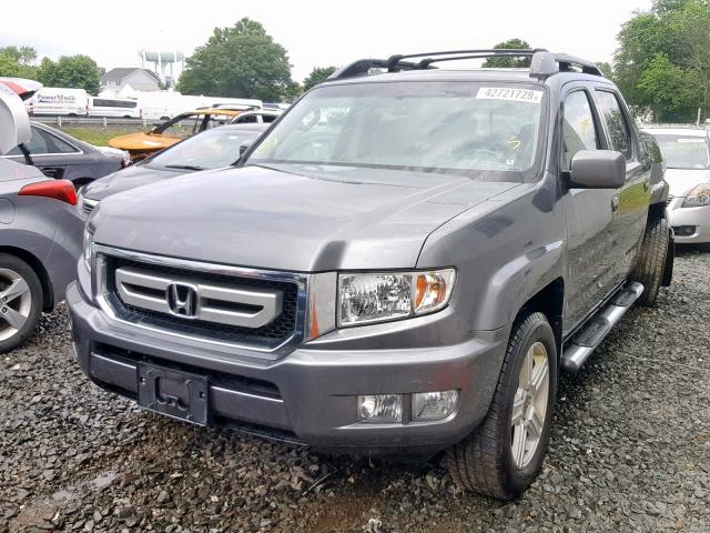 5FPYK1F52BB005959 - 2011 HONDA RIDGELINE GRAY photo 2