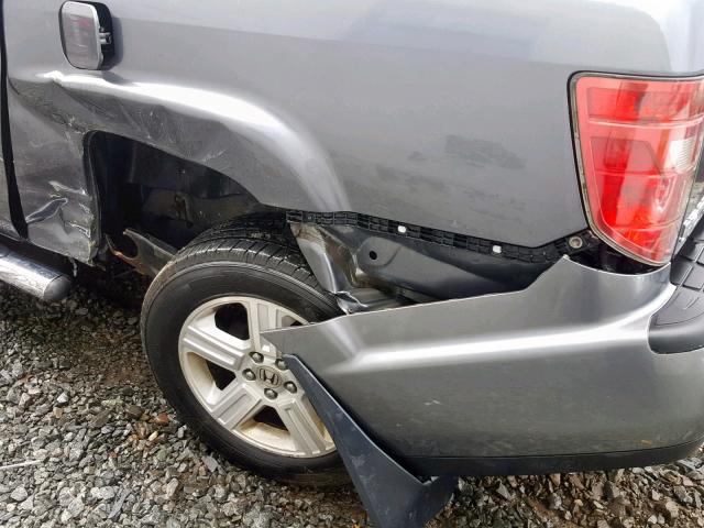 5FPYK1F52BB005959 - 2011 HONDA RIDGELINE GRAY photo 9