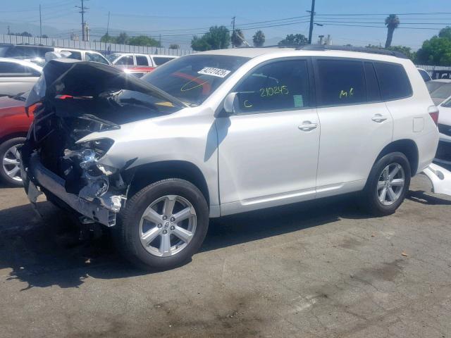 JTEDA41A292005887 - 2009 TOYOTA HIGHLANDER WHITE photo 2