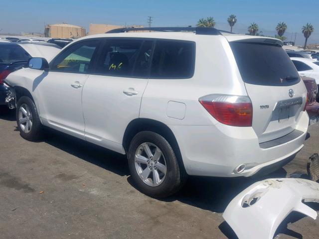 JTEDA41A292005887 - 2009 TOYOTA HIGHLANDER WHITE photo 3