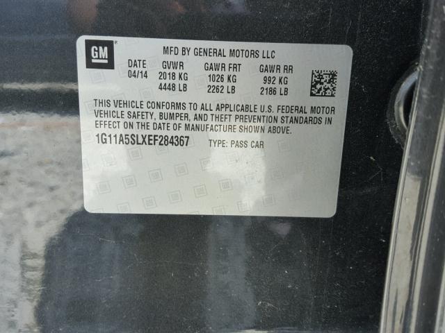 1G11A5SLXEF284367 - 2014 CHEVROLET MALIBU LS Boz foto 10