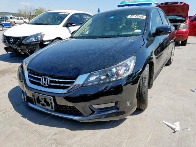 1HGCR3F8XEA000401 - 2014 HONDA ACCORD EXL BLACK photo 2