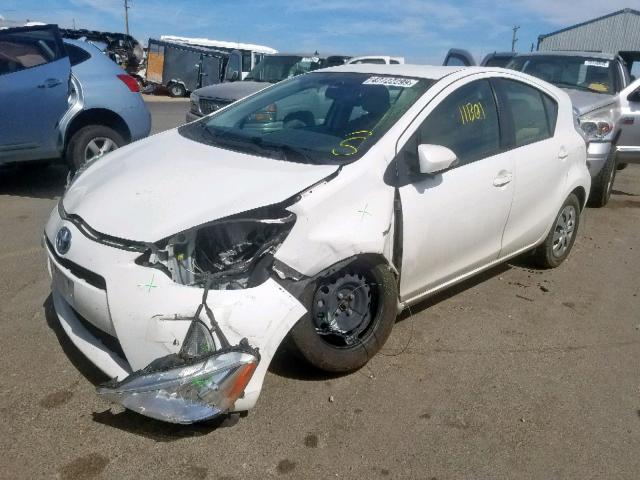 JTDKDTB33E1559761 - 2014 TOYOTA PRIUS C WHITE photo 2