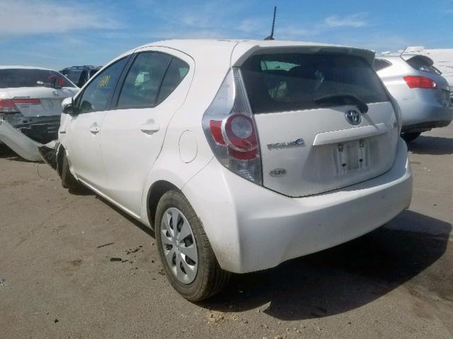 JTDKDTB33E1559761 - 2014 TOYOTA PRIUS C WHITE photo 3