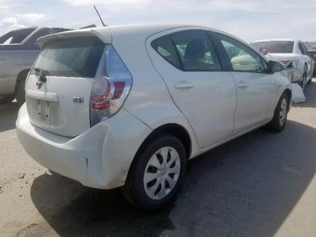 JTDKDTB33E1559761 - 2014 TOYOTA PRIUS C WHITE photo 4