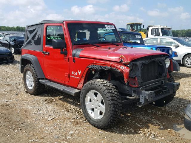 1J4FA24127L229420 - 2007 JEEP WRANGLER X RED photo 1