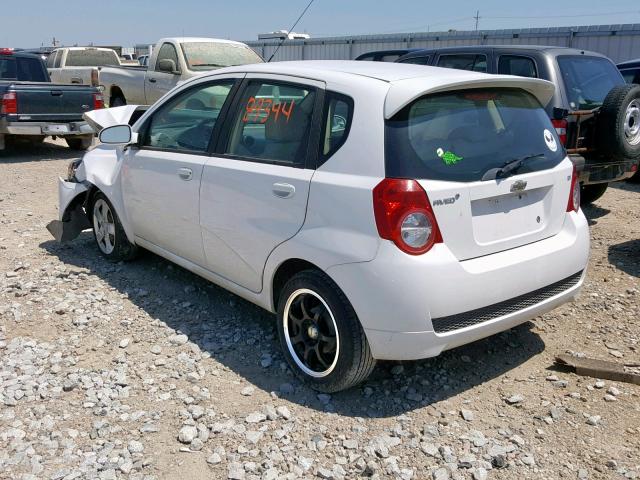 KL1TG6DE2BB117627 - 2011 CHEVROLET AVEO LT WHITE photo 3