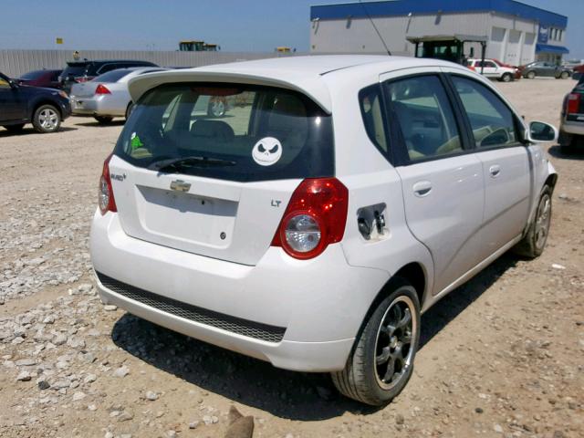 KL1TG6DE2BB117627 - 2011 CHEVROLET AVEO LT WHITE photo 4