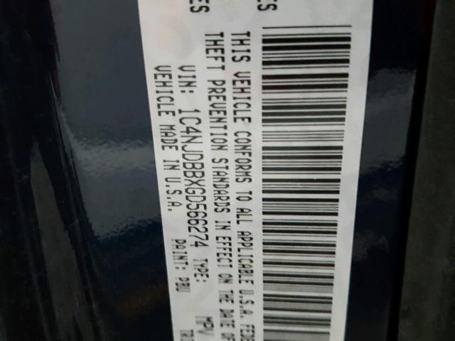 1C4NJDBBXGD566274 - 2016 JEEP COMPASS SP 蓝色 照片 10