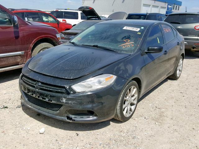 1C3CDFBAXDD182593 - 2013 DODGE DART SXT BLACK photo 2