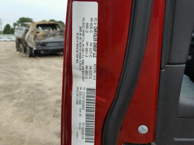 2C3CA5CV5AH206530 - 2010 CHRYSLER 300 TOURIN RED photo 10