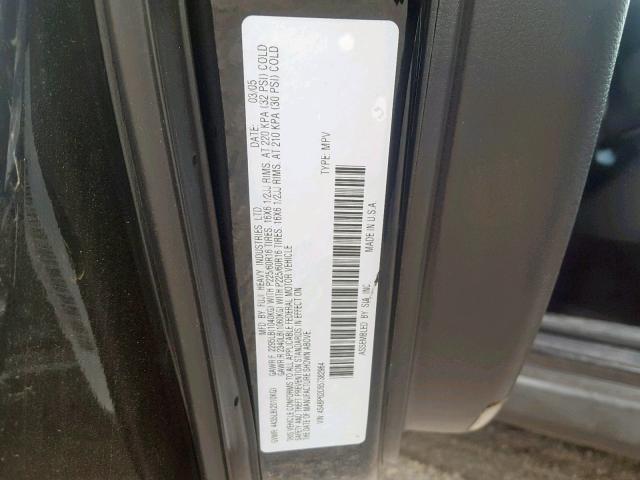 4S4BP62C657382964 - 2005 SUBARU LEGACY OUT BLACK photo 10