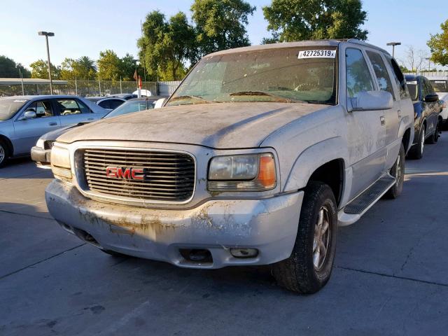 1GKEK63R5YR176387 - 2000 GMC DENALI GRAY photo 2