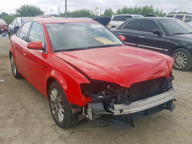 WAUAF78E68A146398 - 2008 AUDI A4 2.0T RED photo 1