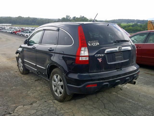 5J6RE48737L003592 - 2007 HONDA CR-V EXL BLACK photo 3